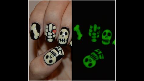 Glow In The Dark Nail Art Tutorial Part 2 Youtube