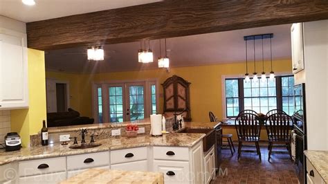 How To Divide A Room Using Faux Beams Barron Designs