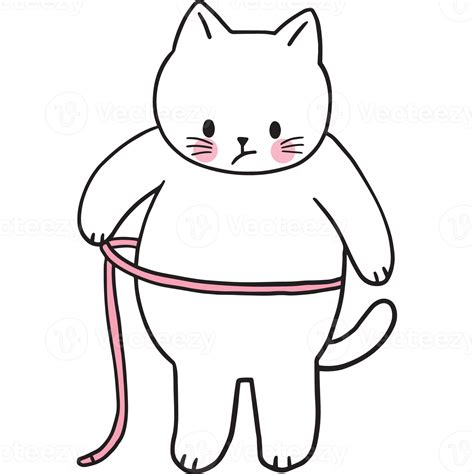 Cartoon Cute Funny Cat Clipart 23791668 Png