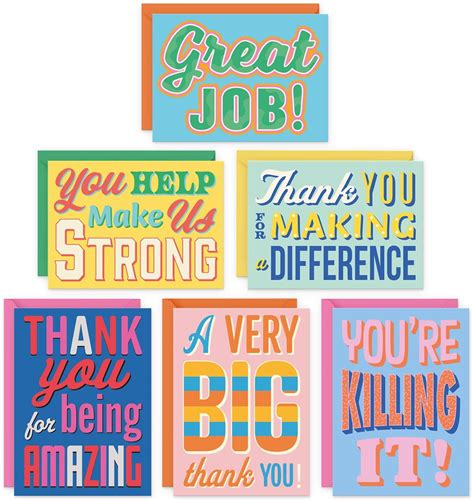 24 Employee Thank You Cards with Colorful Envelopes Australia | Ubuy