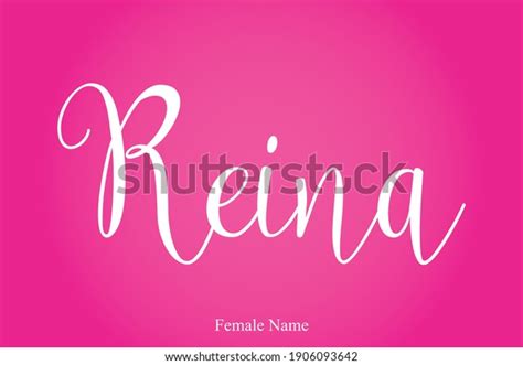 Reina Nombre femenino en letra vector de stock libre de regalías