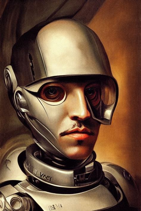 Diego Velázquez self portrait Cyborg Robot hd by Diego Velázq