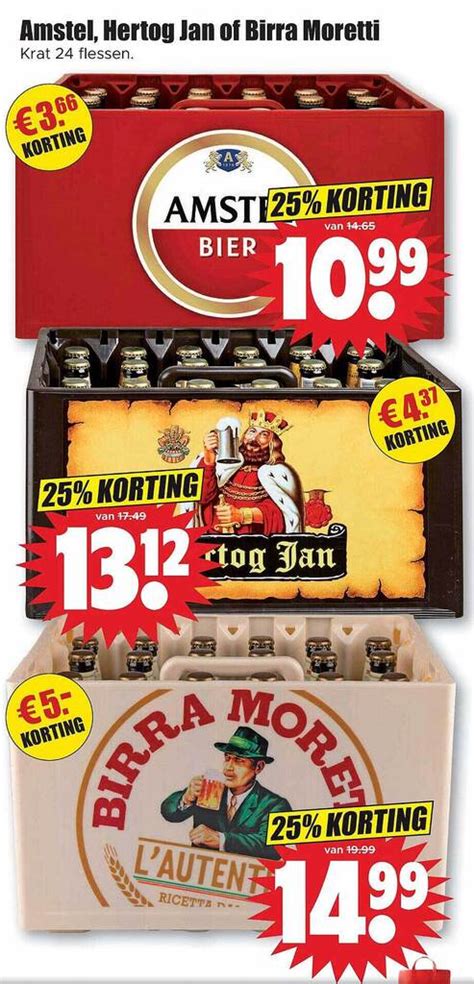 Amstel Hertog Jan Of Birra Moretti Korting Aanbieding Bij Dirk