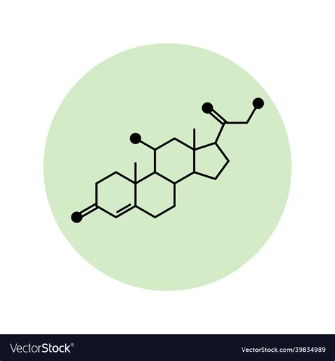 Cortisol Chimical Formula Royalty Free Vector Image