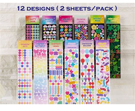 2 Sheets Cute Sticker For Journalling Bujo Polco Sticker Hobbies