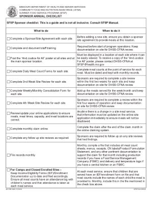 Fillable Online Health Mo Module Meal Service And Meal Pattern