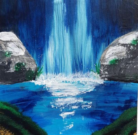 Acrylic Paintings Of Waterfalls