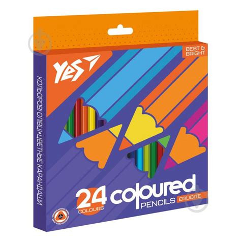 ᐉ Карандаши цветные 24 цвета Erudite YES • Купить в Киеве, Украине ...
