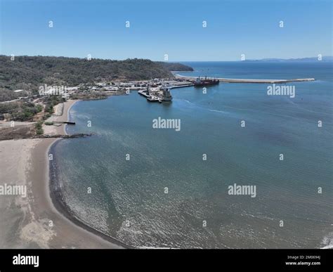 Aerial View of Puerto Caldera in Costa Rica Stock Photo - Alamy