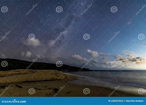 The night sky at the beach stock image. Image of south - 246941825