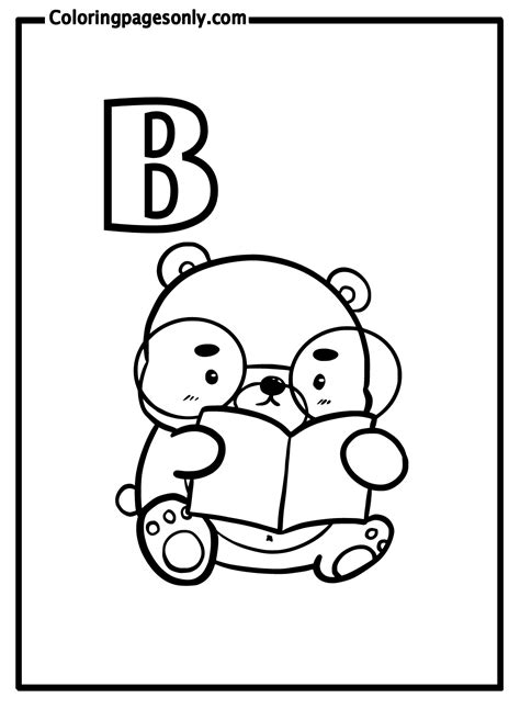 P Gina Para Colorir Da Letra B E Do Urso P Ginas Para Colorir