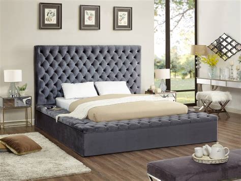 Bliss Velvet Bed Frame With Storage Las Vegas Furniture Store