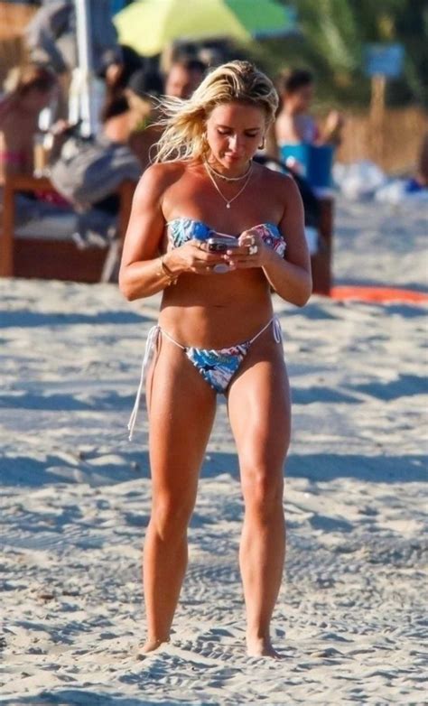 Gabby Allen In Bikini On The Beach In Ibiza Celebsla