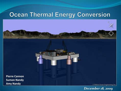 Ocean Thermal Energy Conversion