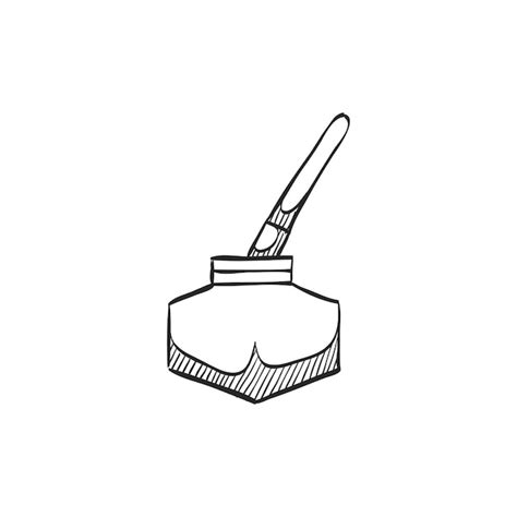 Premium Vector Hand Drawn Sketch Icon Ink Pot