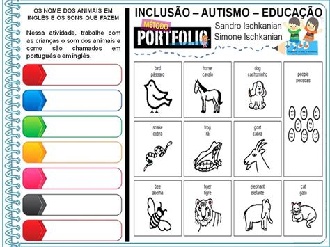 Atividades De Inglês Para Alunos Com Autismo Para Imprimir Pdf