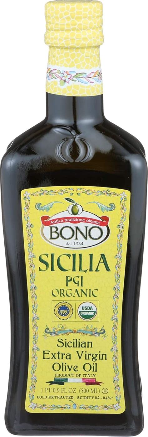 Amazon Bono Olive Oil Extra Virgin Sicilian Pgi Organic Fl