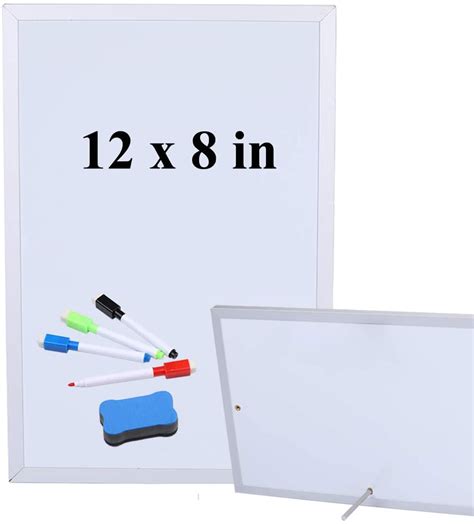 Aelfox Small White Board Desktop 12 X 8 Inch Double Sided Magnetic