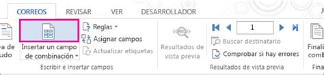Insertar Campos De Combinaci N De Correspondencia Word