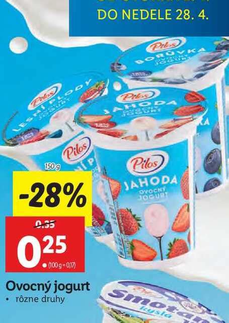 ARCHIV Pilos Ovocný jogurt 150 g v akcii platné do 7 4 2024