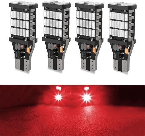 Amazon QODOLSI Pack 4 Car LED Reversing Lights T15 4014 45SMD