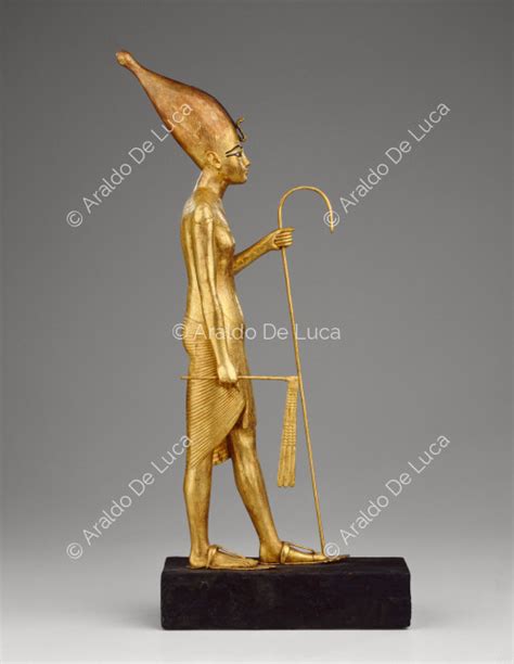 Tesoro Di Tutankhamon Statua Del Faraone Con Corona Bianca 22271