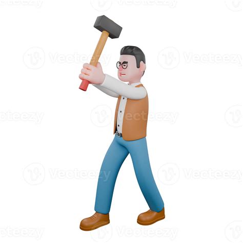 Illustrated Cultural Expert. A male anthropologist is standing while