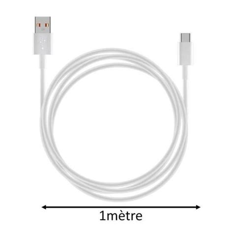 Cable De Charge Rapide Usb Type C Blanc Pour Oppo A Cph