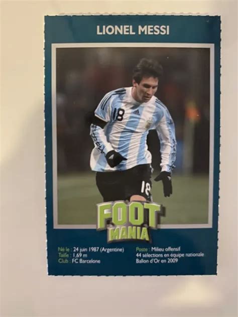 RARE FOOT MANIA Card Lionel Messi Rookie Argentina Soccer EUR 20 00