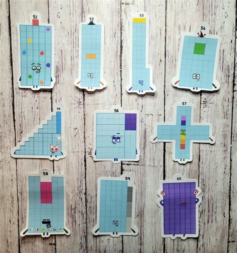 Numberblocks 51-60 Stickers - Etsy Canada