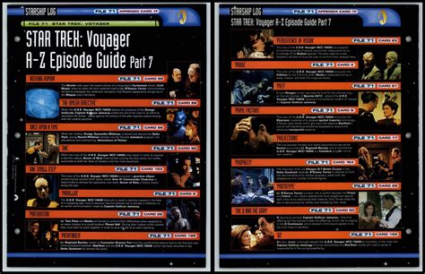 A Z Episode Guide Part 7 Voyager Star Trek Fact File Page