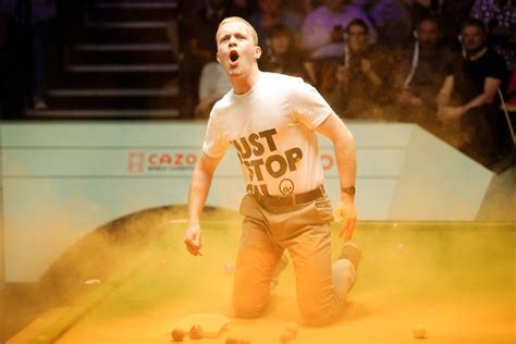 Just Stop Oil Protestors Disrupt World Snooker Championships Dazed