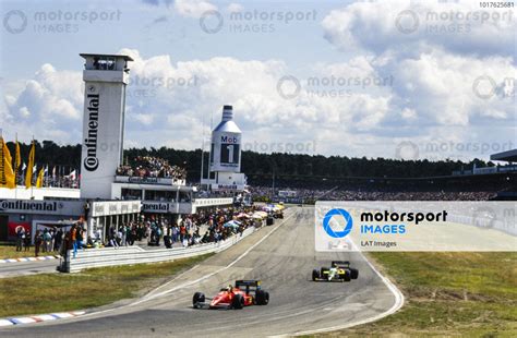 Michele Alboreto Ferrari F1 87 Leads Thierry Boutsen Benetton B187