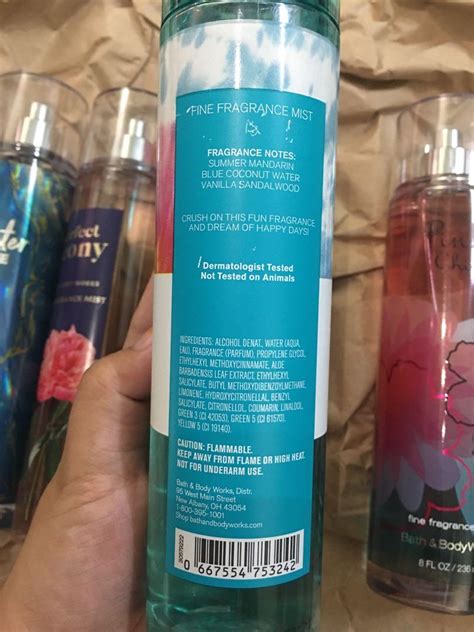 BBW Bath And Body Works Fine Fragrance Body Mist Saltwater Breeze SWB