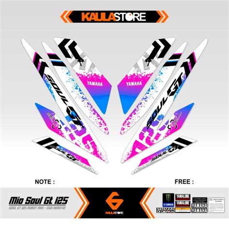 Striping Mio Soul Gt Robot Motif Sticker Soul Gt Aks Sticker