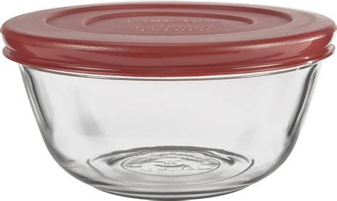 Anchor Hocking Glass Mixing Bowls With Lids Cherry 15 Quart Set Of