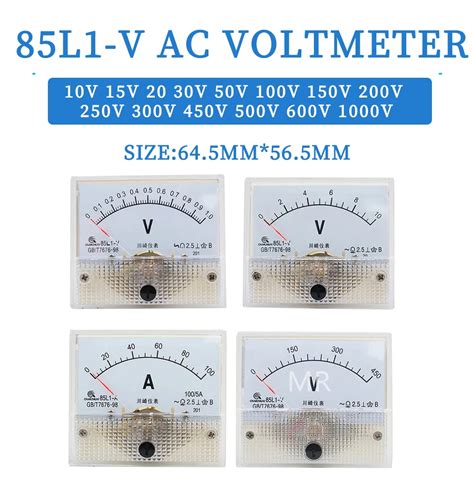 Voltm Tre De Compteur De Panneau Aiguille Tension Analogique L V V