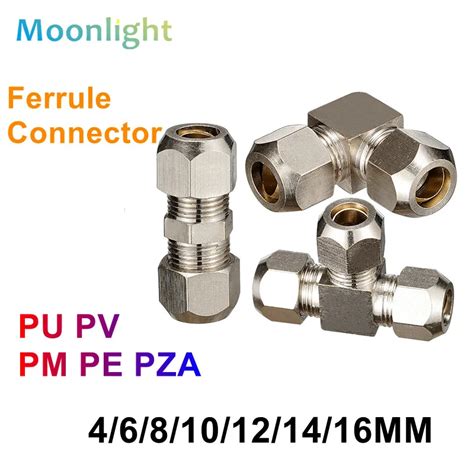 Bite Type Tube Fittings 4 6 8 10 12 14 16mm Od Tube Compression Ferrule