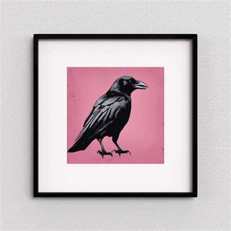 Crow Pop-art Print Bird Art Print Crow Wall Art Large Crow Poster