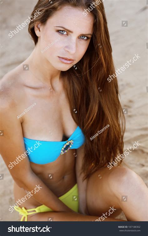 Portrait Sexy Fashion Model Wearing Bikini Stock Photo Edit Now