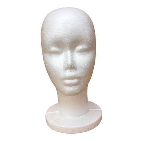 Female Foam Mannequin Head Model Hairpiece Stand White For Shopping Mall Display Display Head