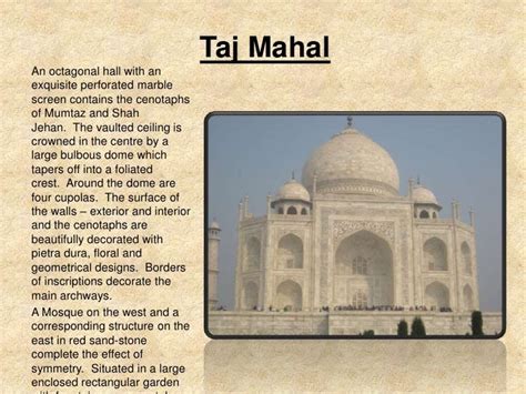 About Taj Mahal In English 20 Points