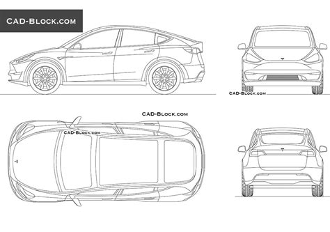 Tesla Model Y Cad Blocks In Dwg