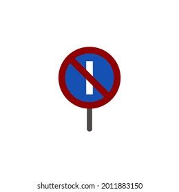 No Parking Odd Days Sign Isolated Stock Vector Royalty Free