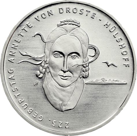 Deutschland 20 Euro 2022 225 Geburtstag von Annette Droste Hülshoff prfr