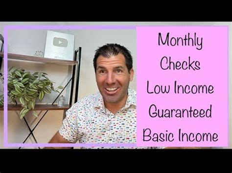 Monthly Checks For The Low Income Guaranteed Basic Income YouTube