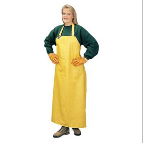 Ssww Medium Pvc Yellow Safety Apron Size 2448 For Kitchen For