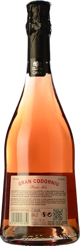 Gran Codorníu Pinot Noir Vintage 2015 Comprar vino Espumoso Cava