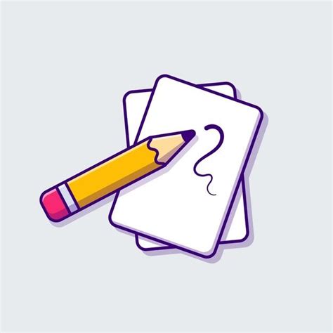 Free Vector Paper And Pencil Cartoon Icon Illustration Education