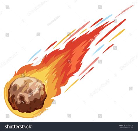 Comet Falling Down Fast Illustration Stock Vector (Royalty Free ...